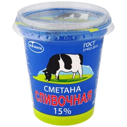 Сметана Сливочная 15%